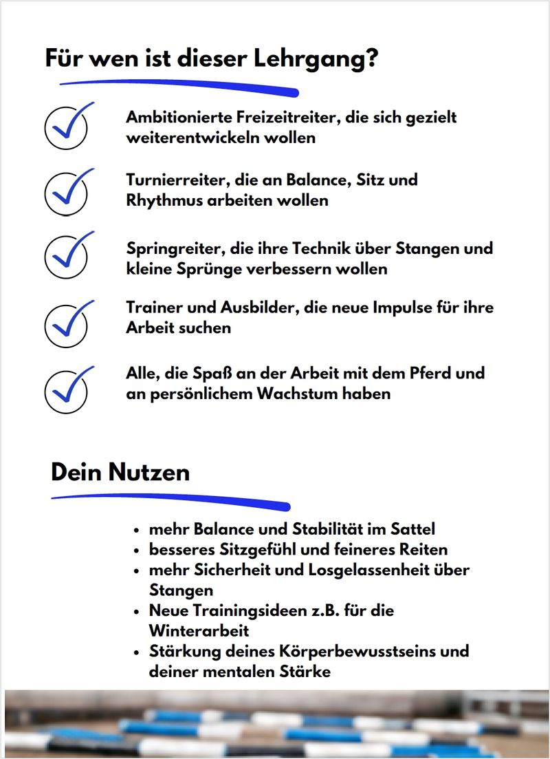 Flyer Seite 5: Ablauf des Kurses